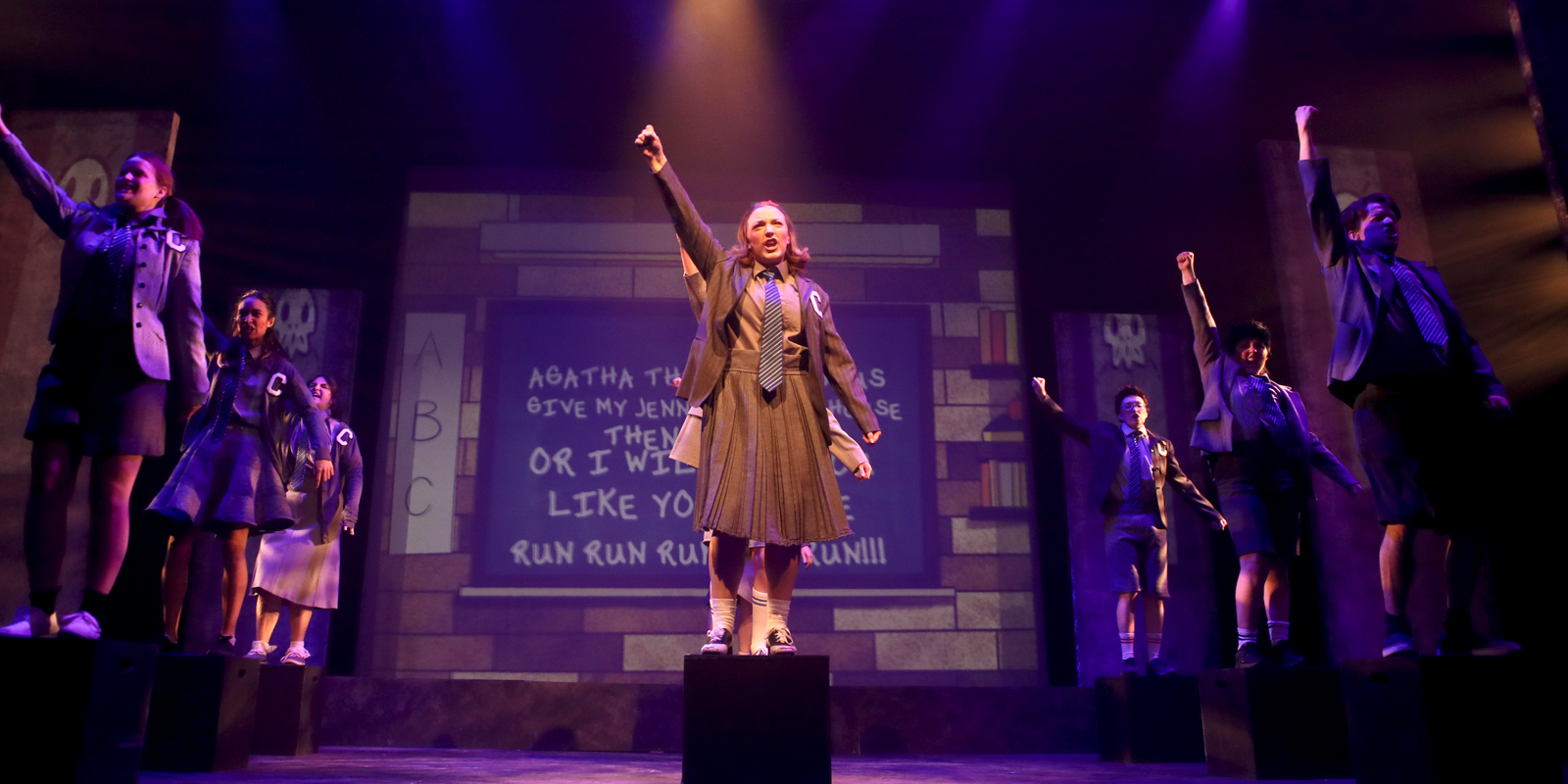 Northwestern College students performing Roald Dahl's 