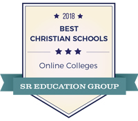 Badge for top online programs ranking from SR Education Group