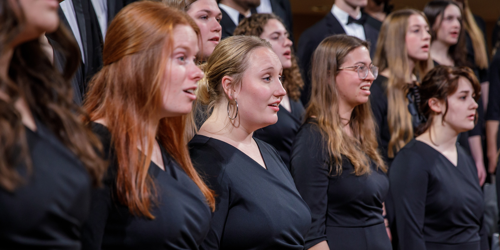 Members of the A cappella Choir performing at Christmas Vespers