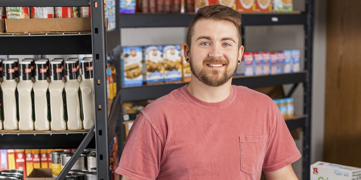 As director of the Sarpy Care Center, James Teutschmann oversees the distribution of food and diapers to South Omaha residents in need.